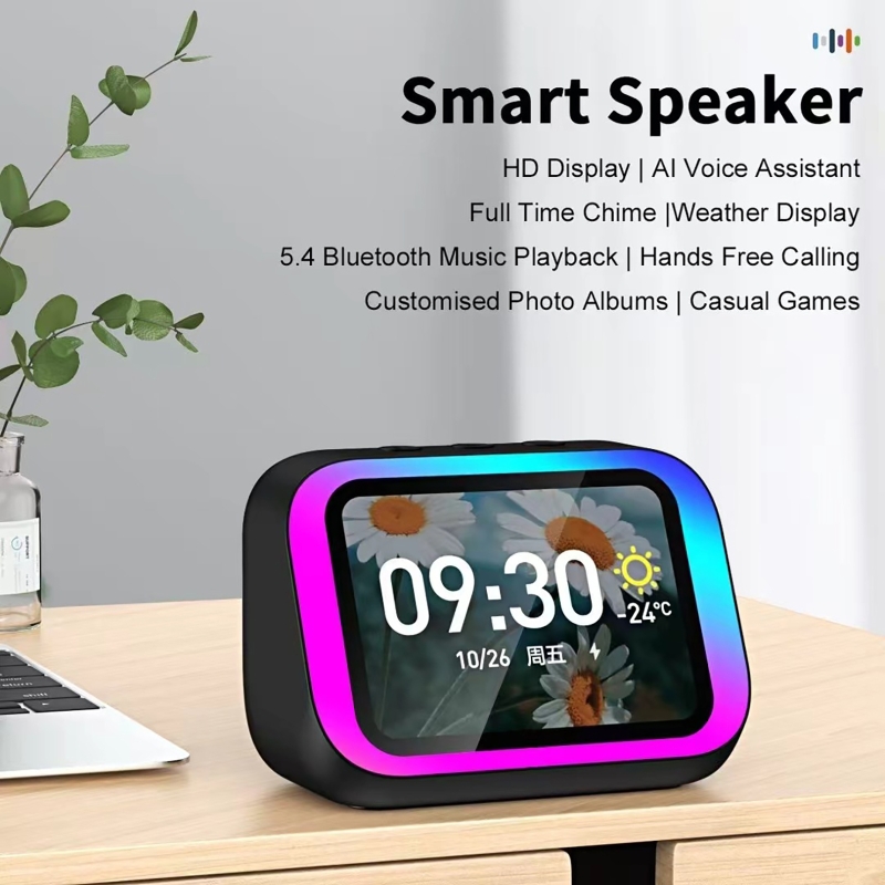 Smart Home Speaker - AI Sesli Asistan Bluetooth Hoparlör RGB