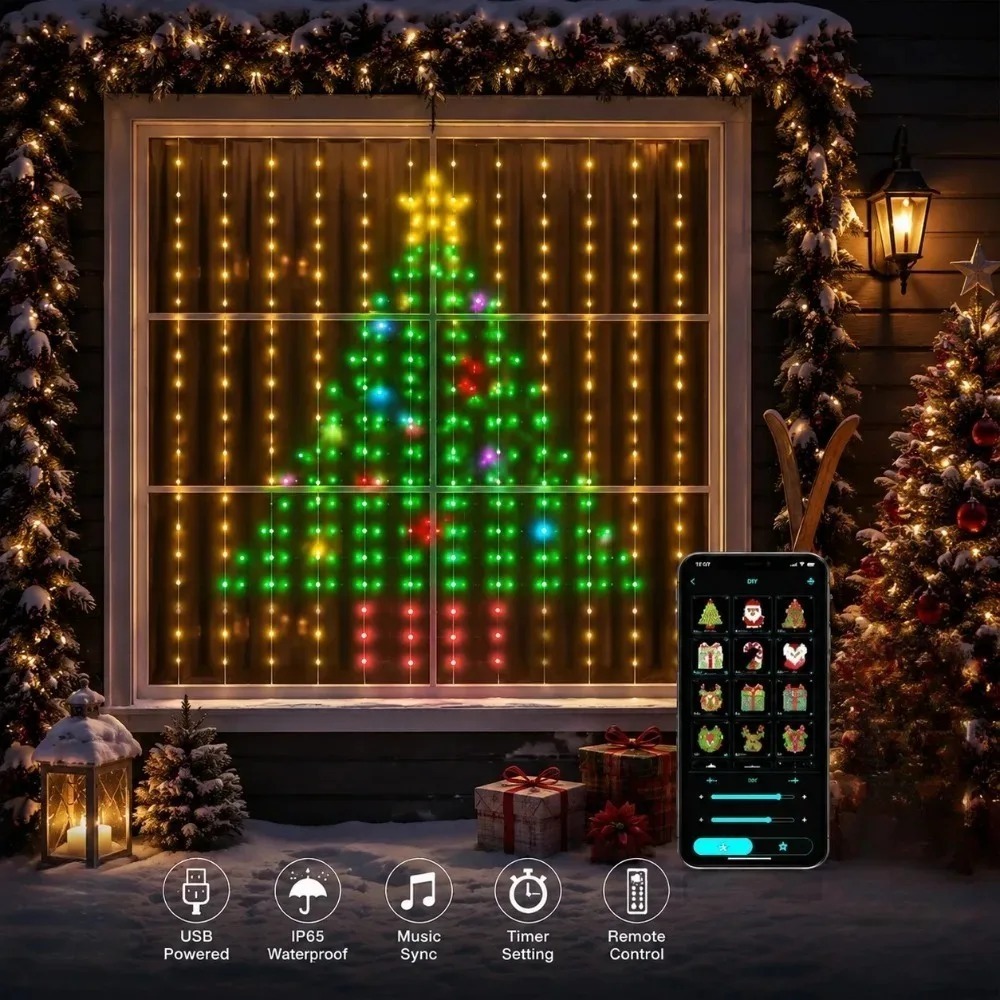 Smart Home Control - LED Piksel Perde Işıkları Bluetooth APP