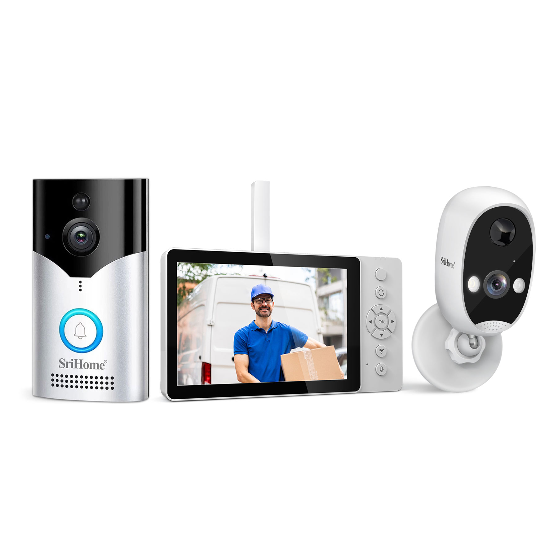 Wifi Doorbell Camera - Srihome SH054+DH008 4MP 1400P Düşük Tüketimli
