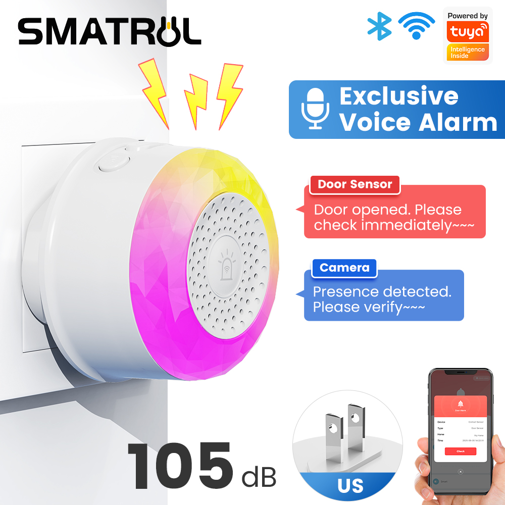 Smart Outdoor Plug - SMATRUL Tuya WiFi Sesli ve Işıklı