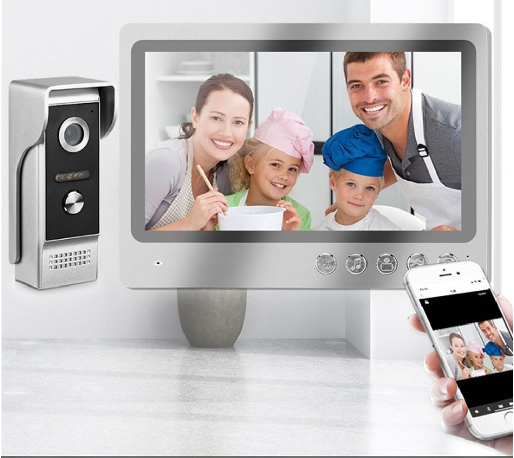 9 inç HD ekran Tuya APP kablol - Wifi Doorbell Camera incelemesi ve fiyatı