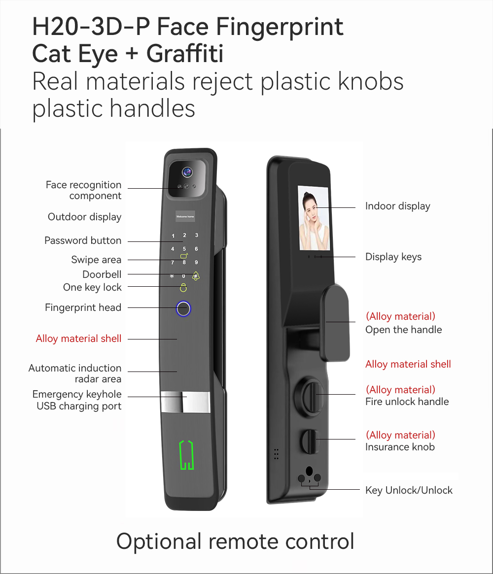 Tuya Wifi Parmak İzi 3D Yüz Ta - Wifi Doorbell Camera incelemesi ve fiyatı