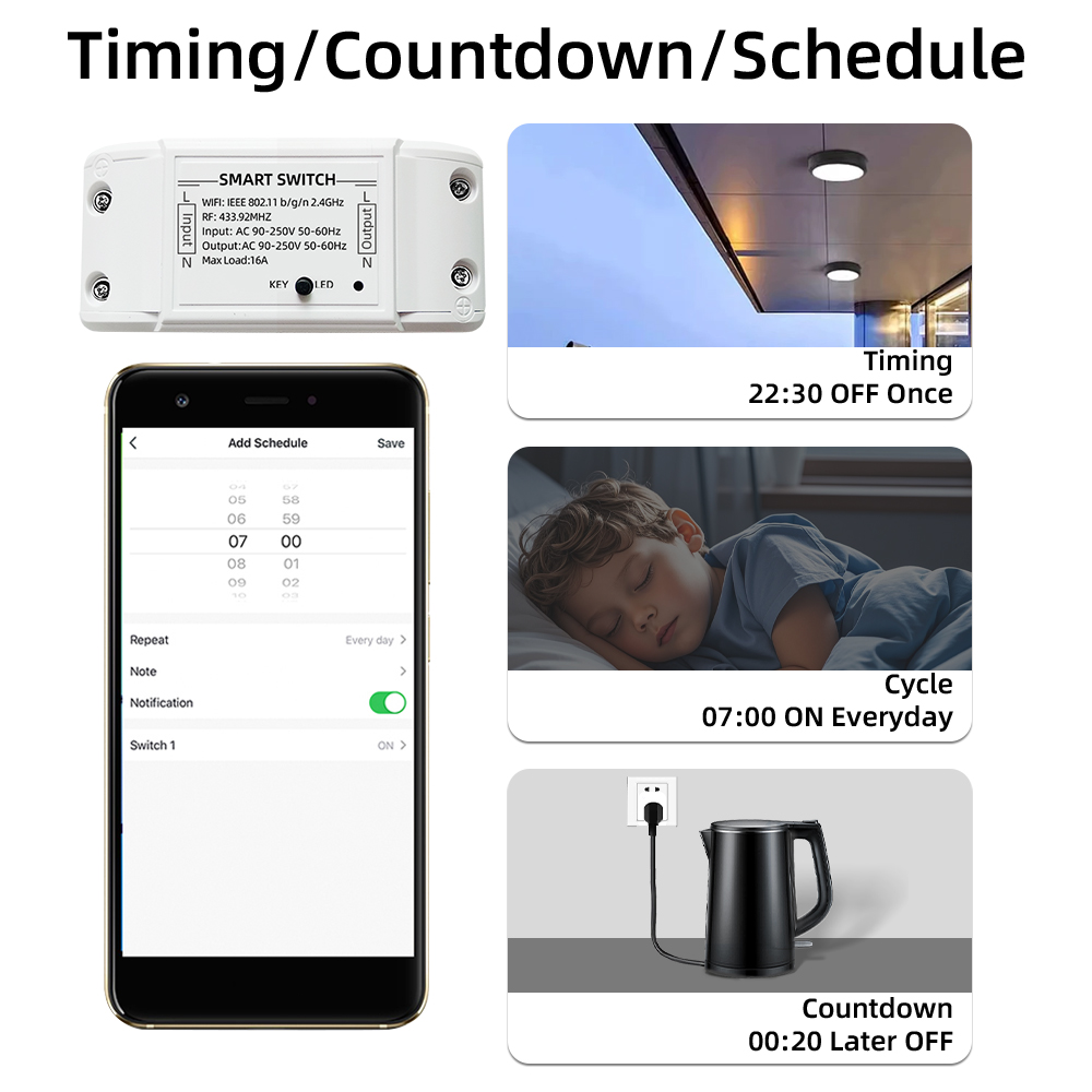 16A Tuya Wifi Akıllı Anahtar R - Smart Home Lighting Control incelemesi ve fiyatı
