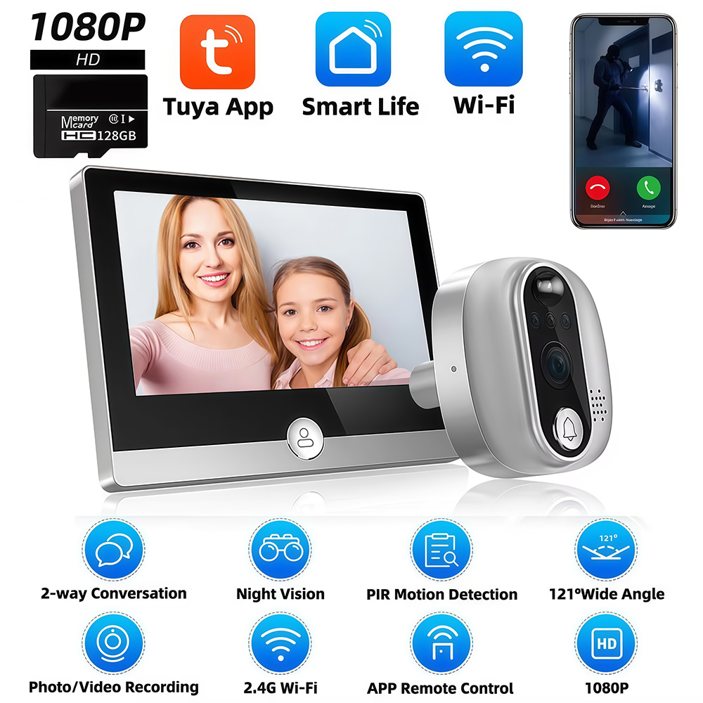 Tuya 1080P WiFi Kapı Zili Kame - Smart Home Video Doorbell incelemesi ve fiyatı