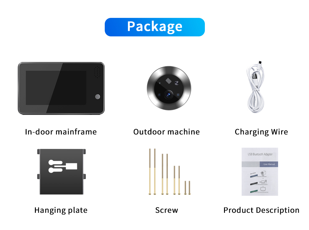 4.3 inç Tuya Smartlife WiFi Ka - Wifi Doorbell Camera incelemesi ve fiyatı