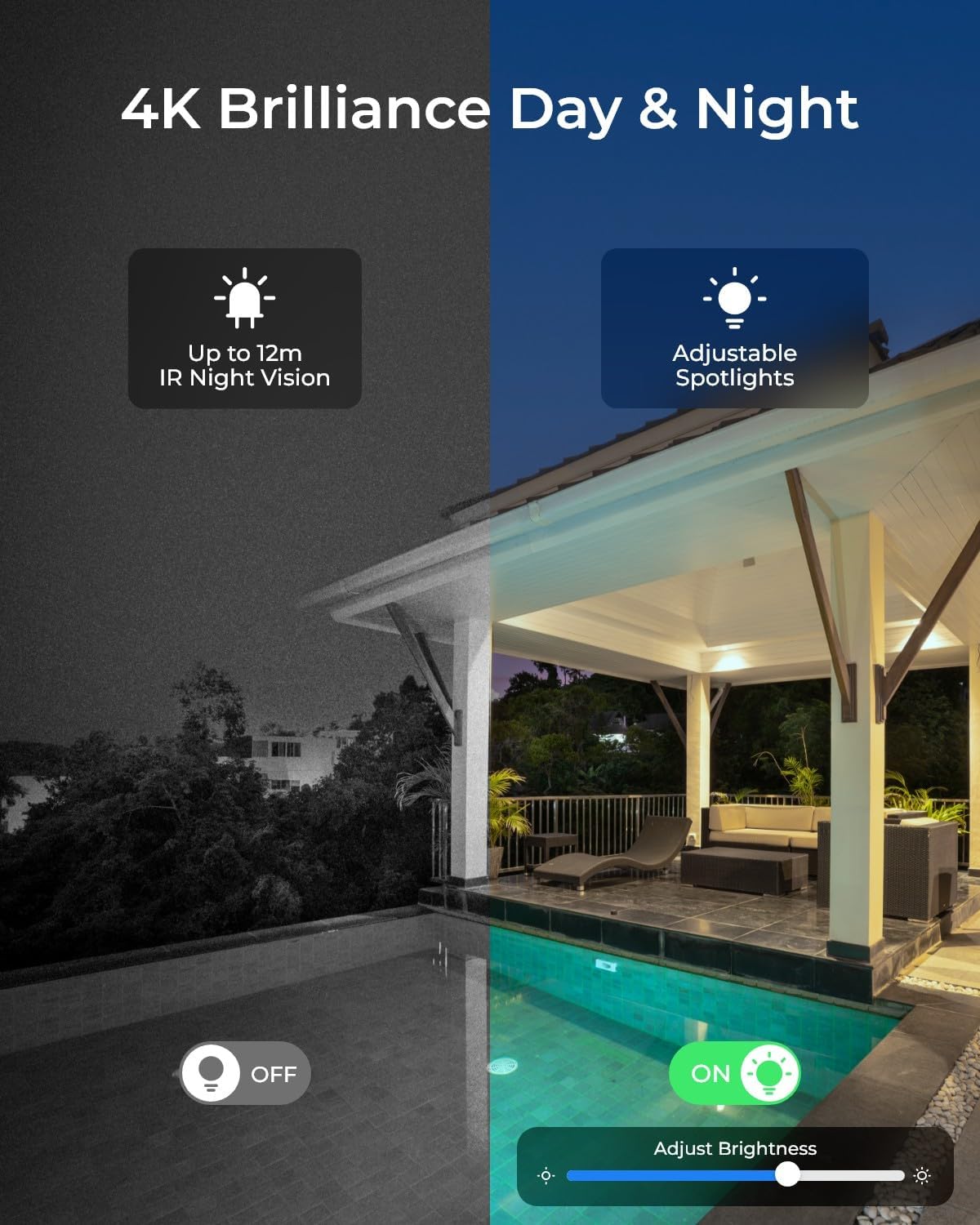 PoE 4K Dış Mekan Ev Güvenlik K - Smart Home Outdoor Camera incelemesi ve fiyatı