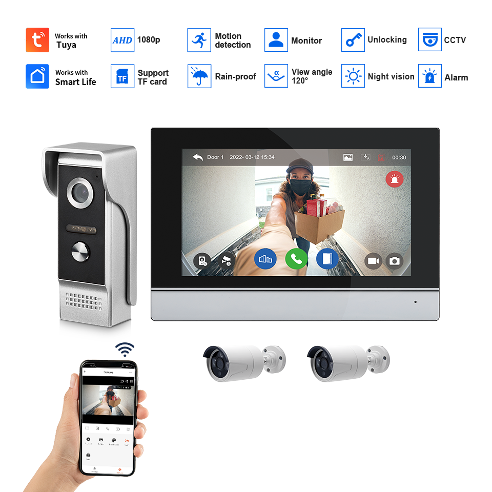 7 inç IPS Ekran 2MP Tuya Uzakt - Wifi Doorbell Camera incelemesi ve fiyatı